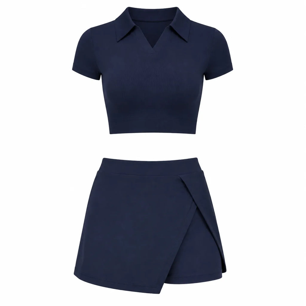 Ensemble polo à découpes latérales