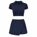 Ensemble polo à découpes latérales