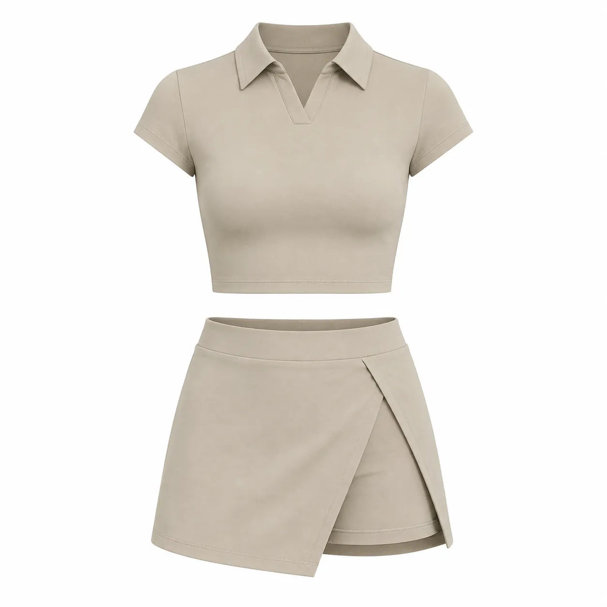 Ensemble polo à découpes latérales