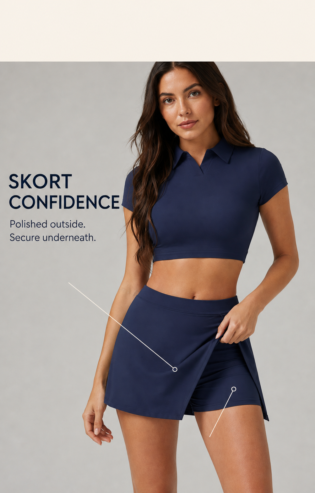 Ensemble polo à découpes latérales
