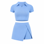 Ensemble polo à découpes latérales