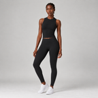 Base Layer Fitted Tank in Black