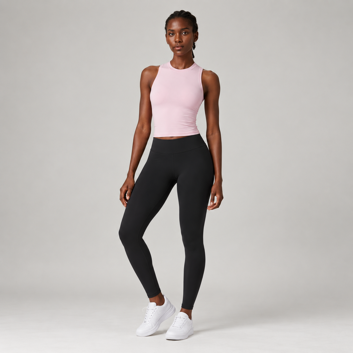 Base Layer Fitted Tank in Pink