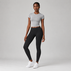 Base Layer Fitted Tee in Grey Marl