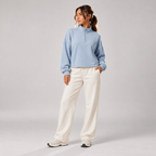 Downtime Half-Zip in Dusty Blue