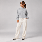 Downtime Half-Zip in Grey Marl