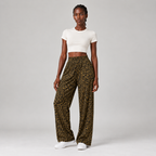 Easyline Wide-Leg Trouser in Camel Leopard