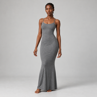 Flute Cami Maxi Dress in Grey Marl