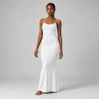 Flute Cami Maxi Dress in White