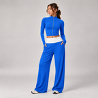 Foldline Zip Set in Cobalt Blue