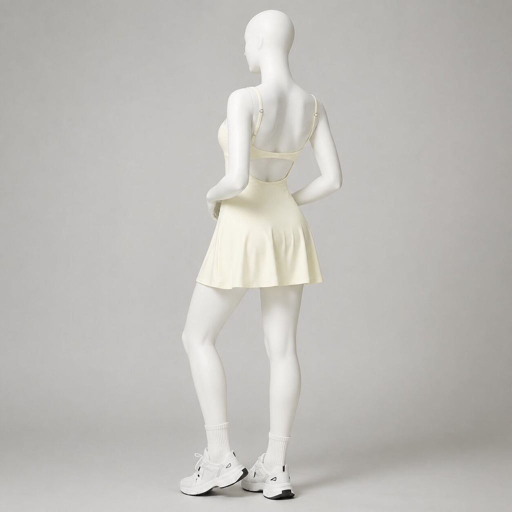 Afterlight Open-Back Dress in Soft Ivory