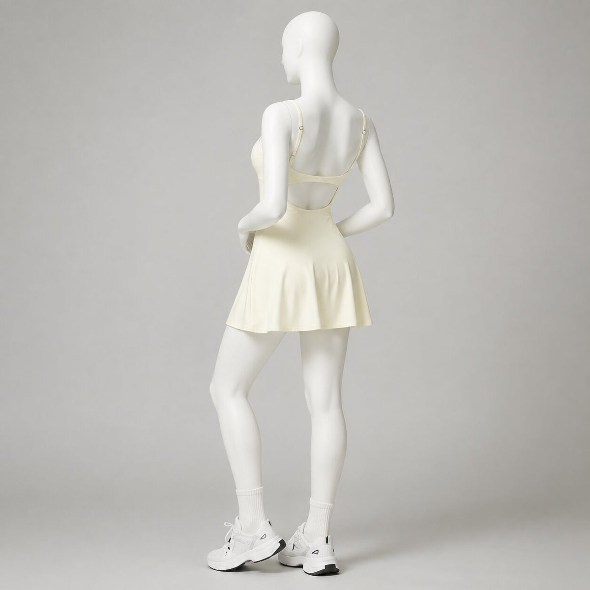 Afterlight Open-Back Dress in Soft Ivory