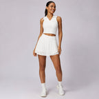 Baseline Pleat Set in Crisp White