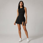 Breakline Wrap Dress in Jet Black
