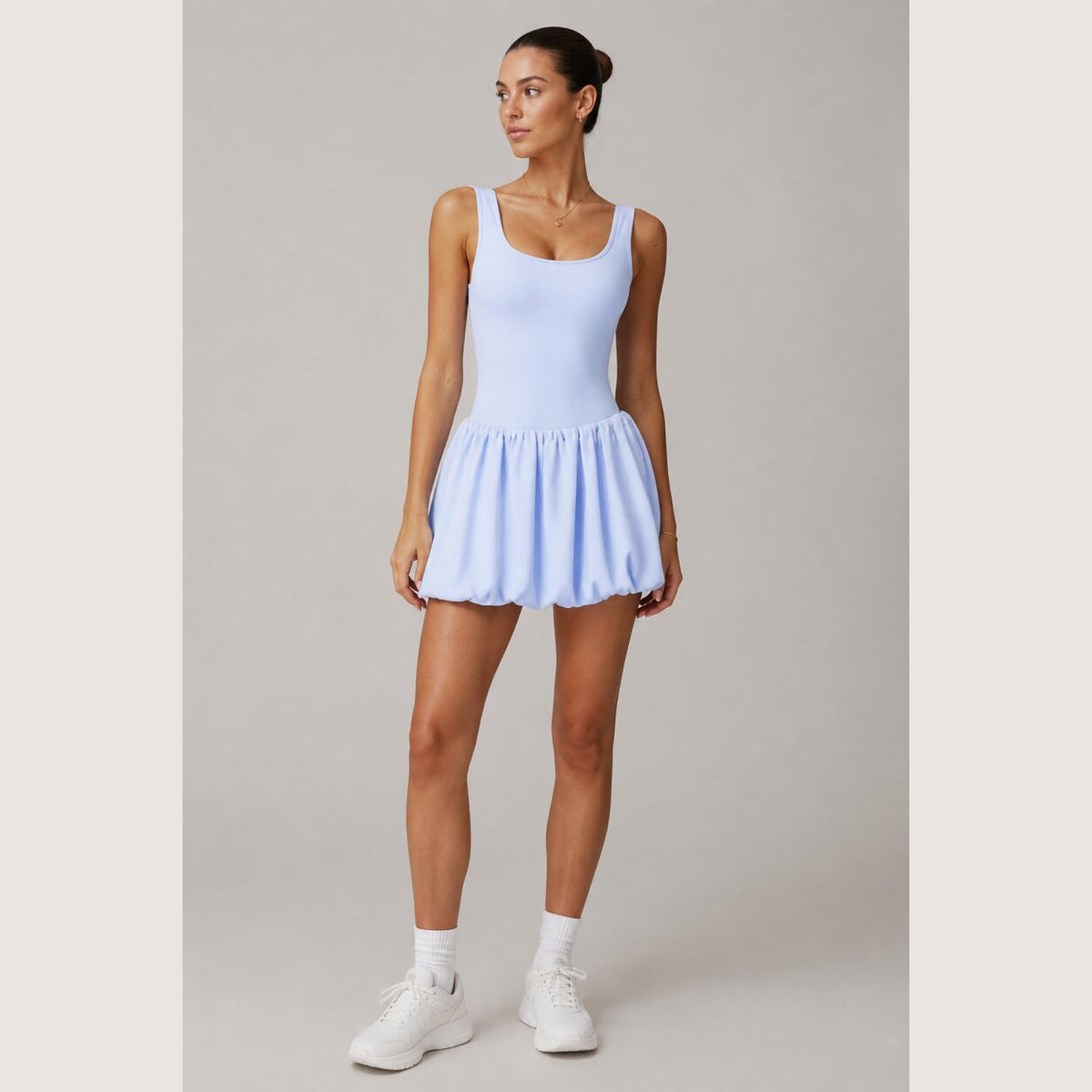 Cloudline Bubble Dress in Powder Blue