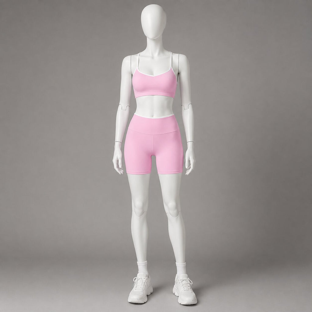 Crossline Short Set in Bubblegum Pink
