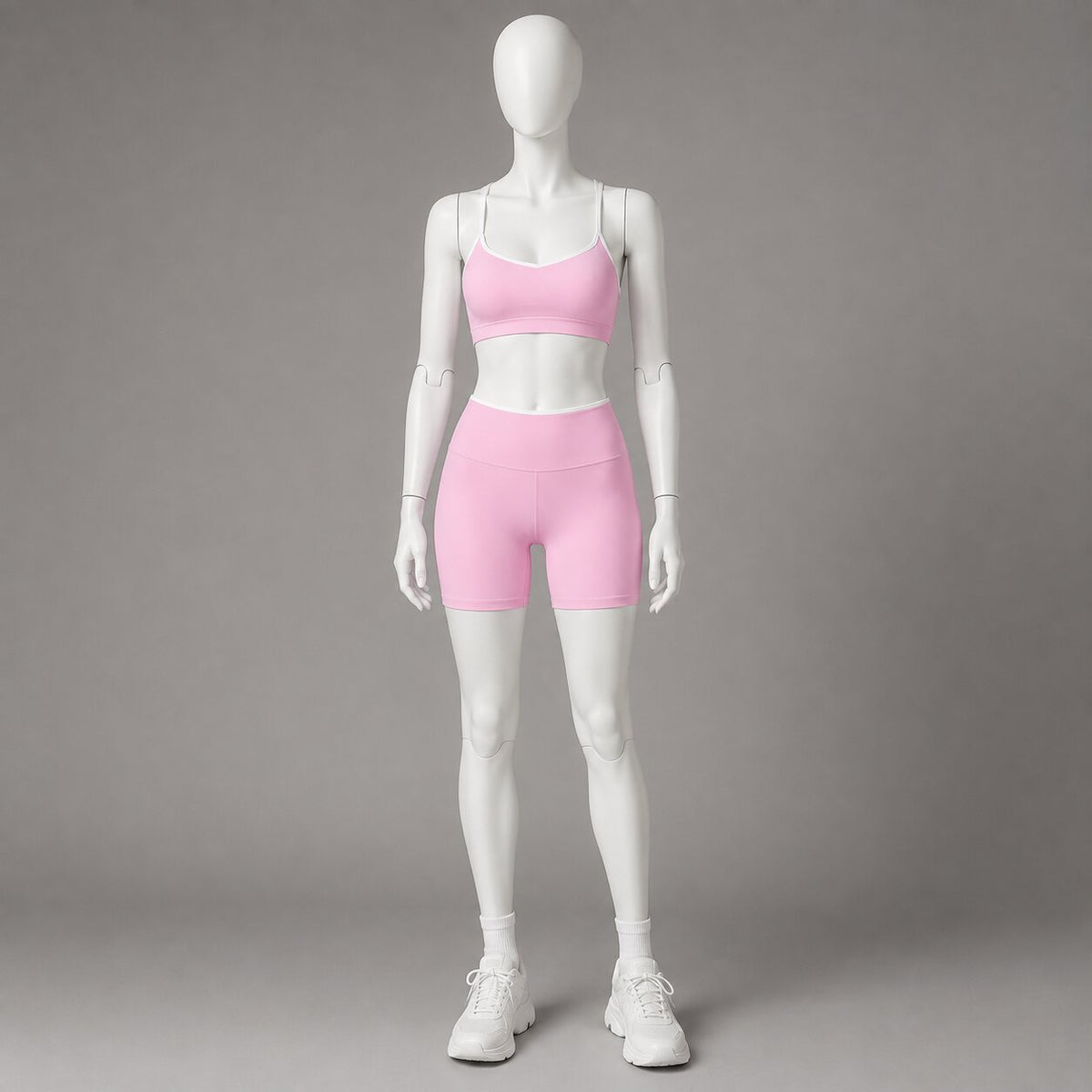 Crossline Short Set in Bubblegum Pink