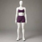 Crossline Short Set in Deep Plum