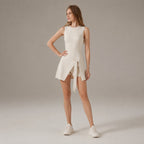 Cutline Tie Dress in Cream