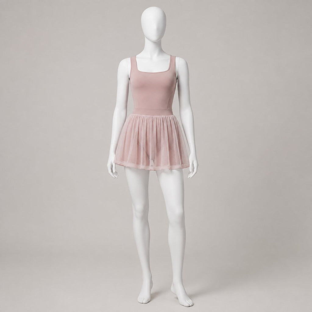 Veilspin Dress in Dusty Blush Pink