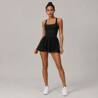 Veilspin Dress in Jet Black