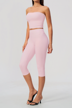 Sunline Bandeau Set in Baby Pink