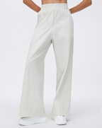 Splitline Wide-Leg Trouser in Ivory