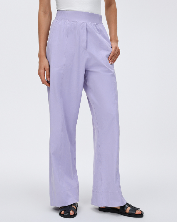 Splitline Wide-Leg Trouser in Lilac